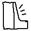 A rough pixel art drawing of a computer.